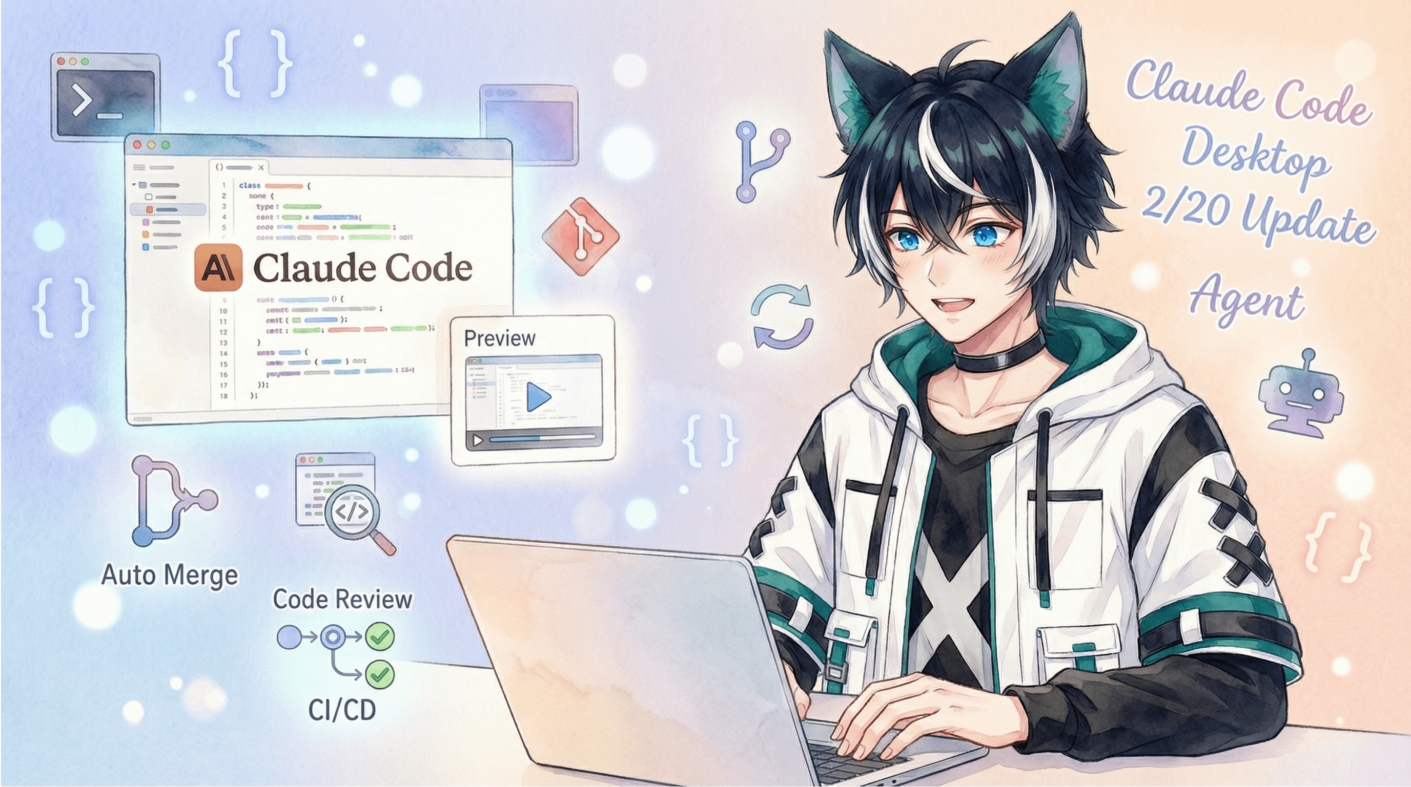 Claude Code 桌面版大更新：預覽 App、自動 Review、一鍵 Merge 完整介紹