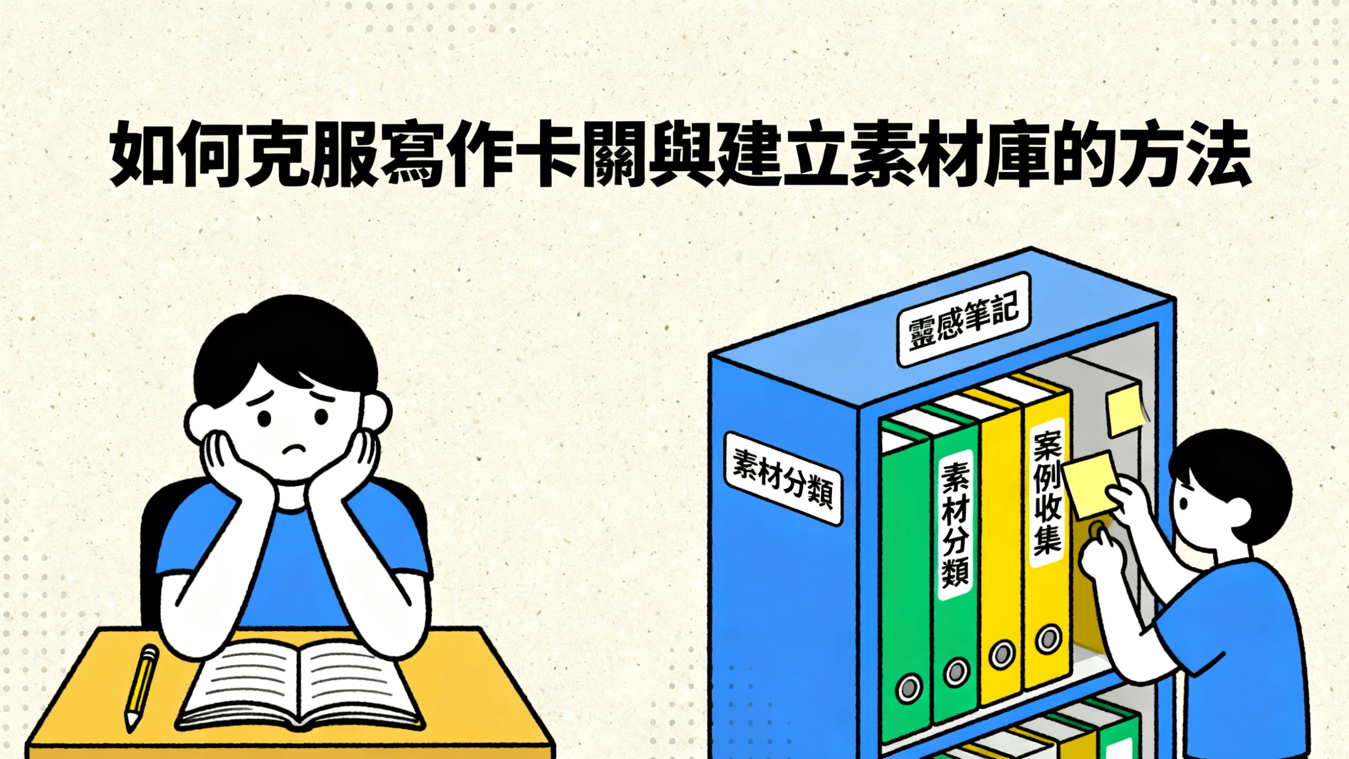 如何克服寫作的「卡關」並建立素材庫？