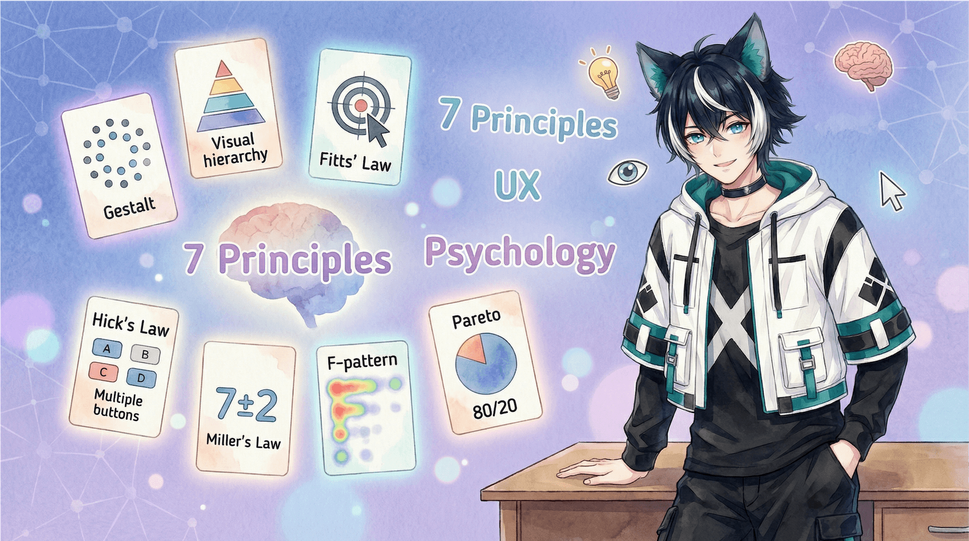 7 個 UI/UX 設計原則完整解析：從格式塔到 80/20 法則，設計師必學的心理學基礎