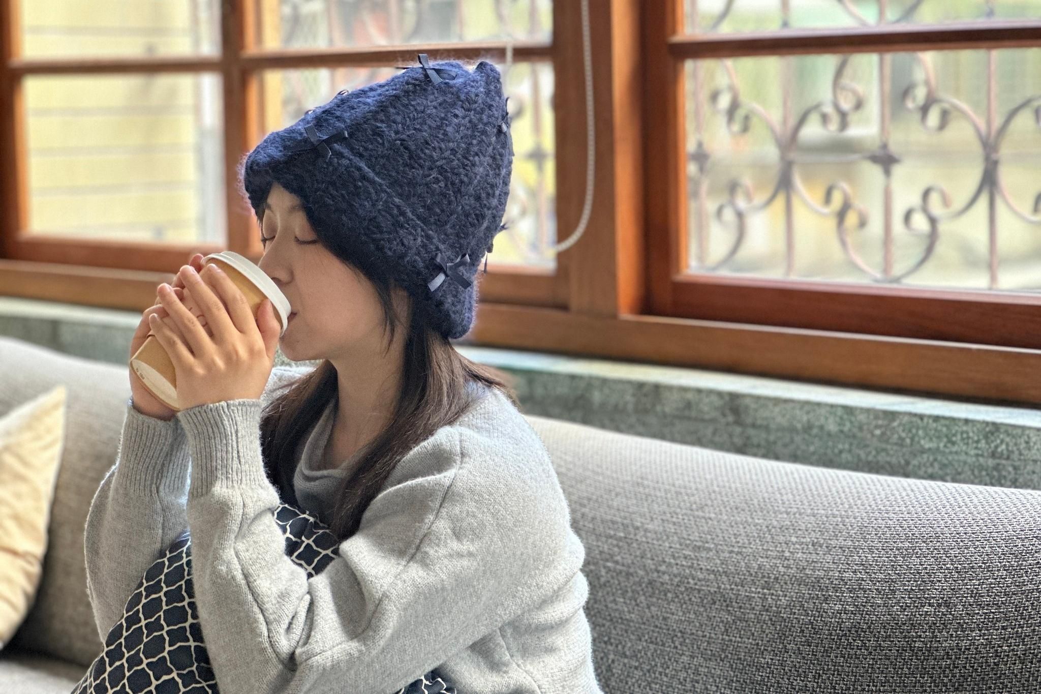 🇯🇵日本粗針編織溫暖蝴蝶結帽🎀