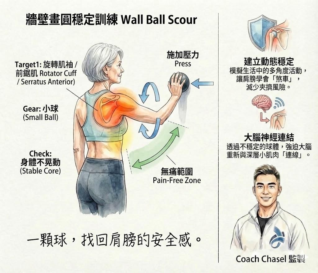 牆壁畫圈穩定訓練