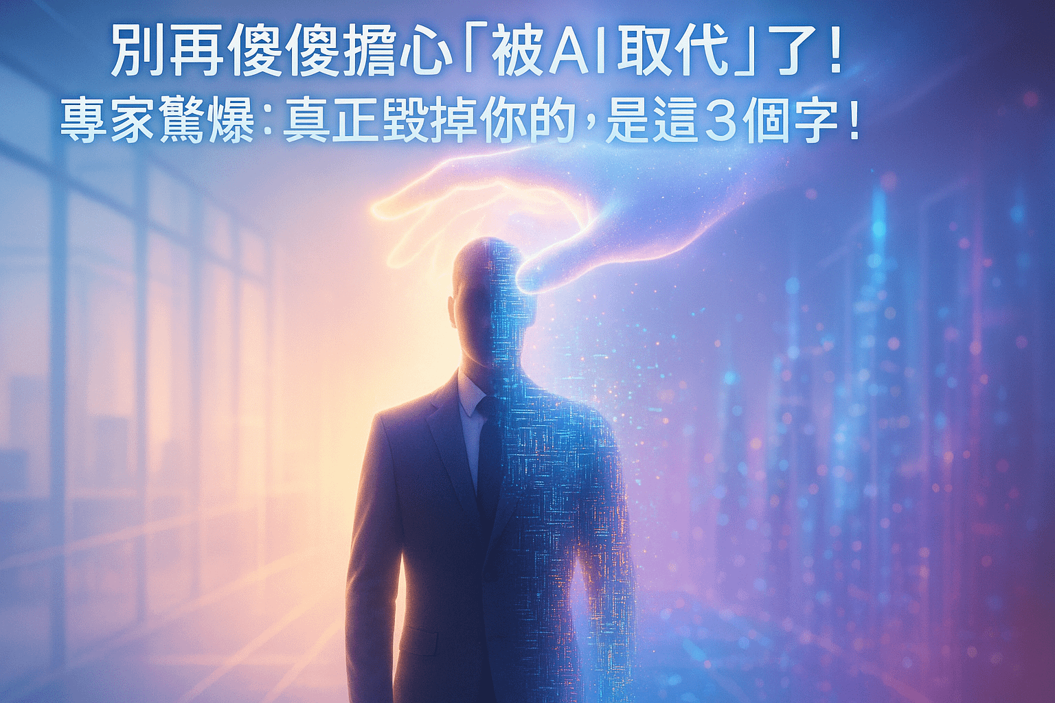 別再傻傻擔心被AI取代了！專家驚爆：真正毀掉你的，是這3個字！