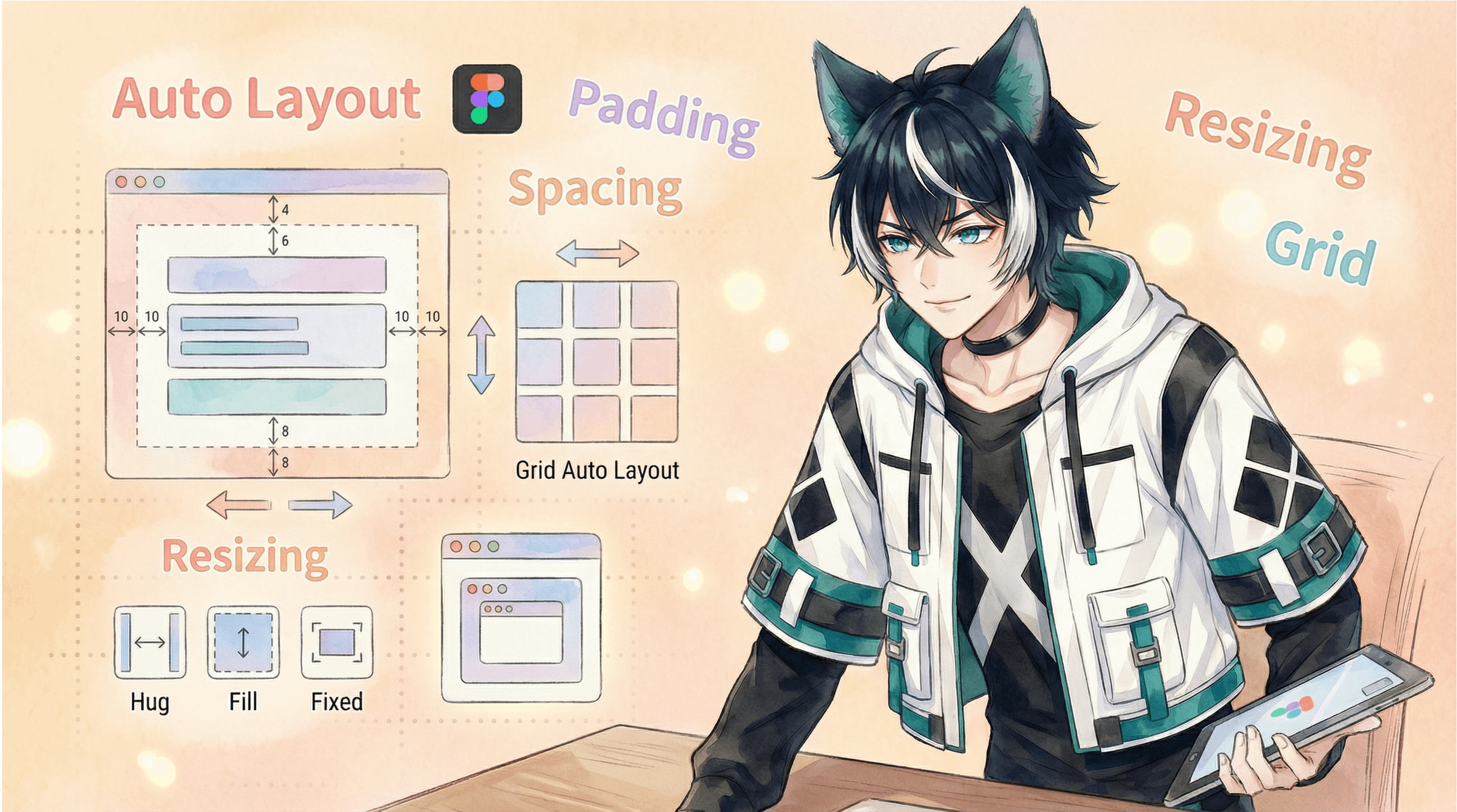 Figma Auto Layout 完整教學：從基礎到 Grid 新功能，一篇搞懂自動佈局