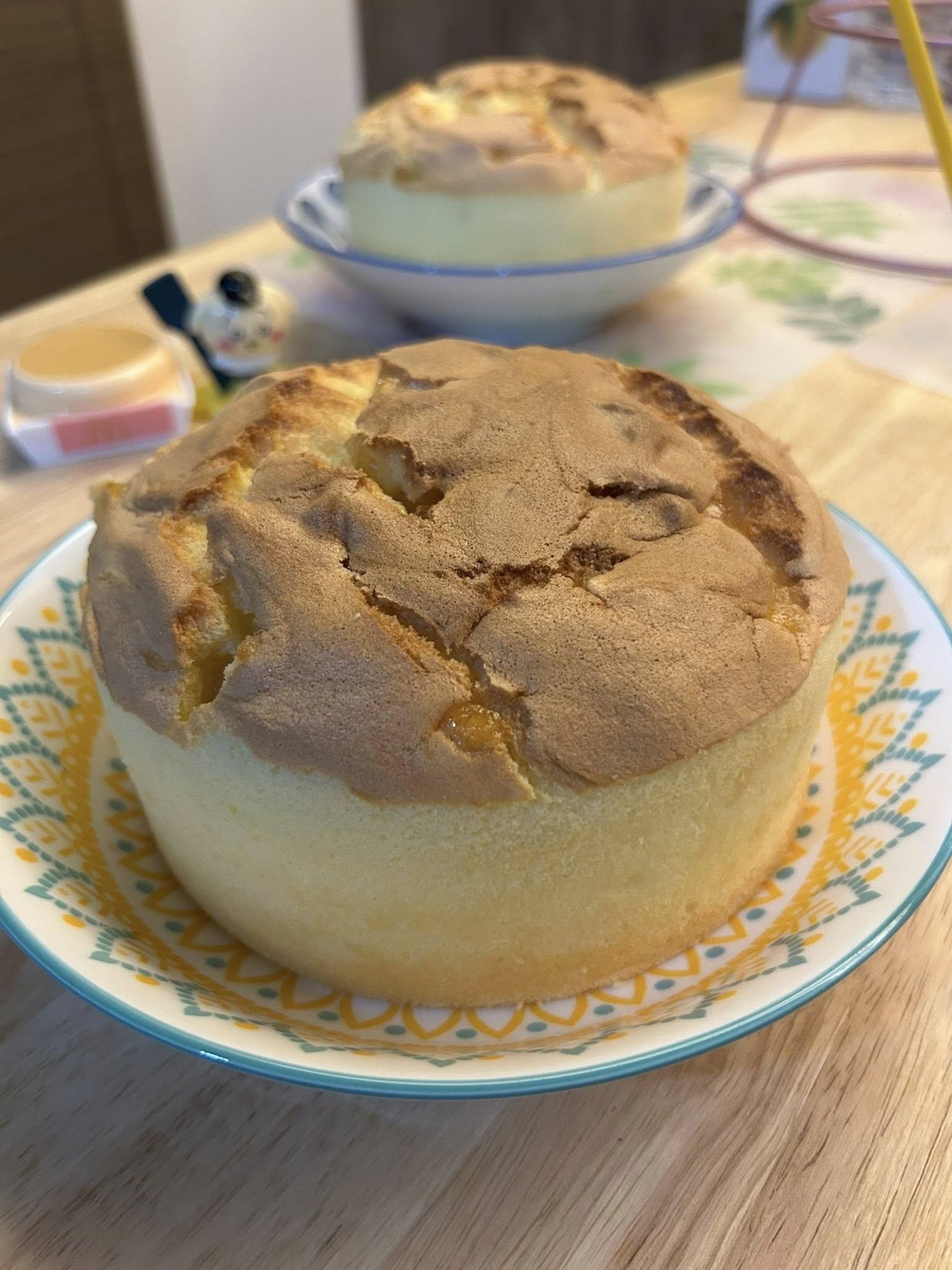 做出來的拜拜蛋糕好柔軟濕潤，小朋友都很喜歡