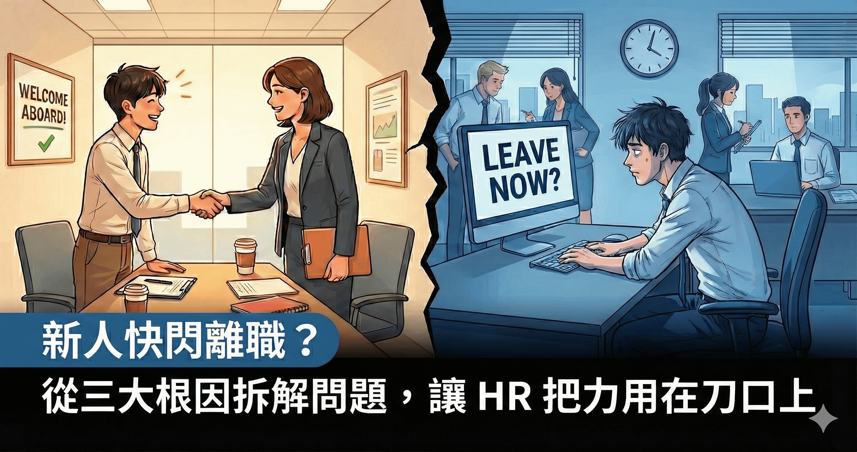 新人快閃離職？從三大根因拆解問題，讓 HR 把力用在刀口上