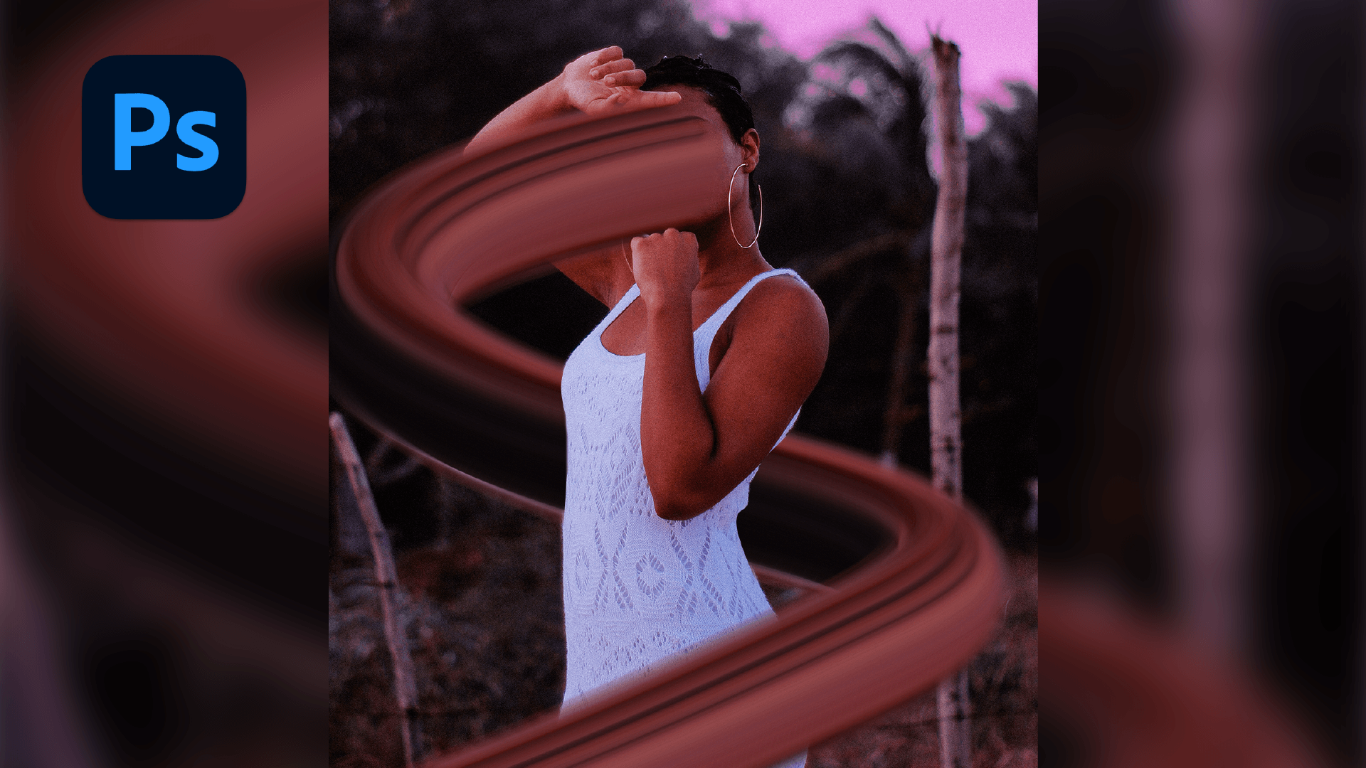 ☄️ Photoshop 臉部拉伸模糊路徑效果