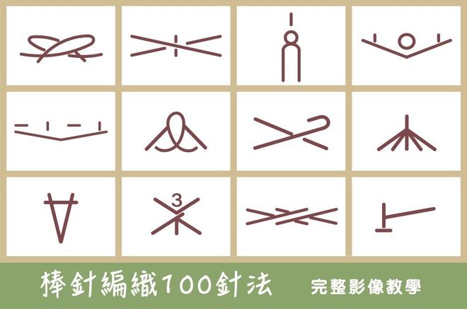 早鳥限量!【棒針編織100針法】完整影像教學字典