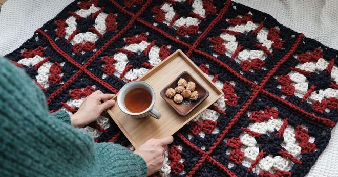 手織復古花磚毯