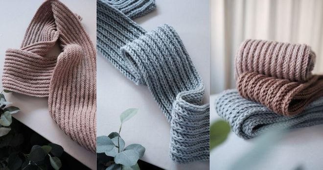鉤針也能做棒針紋路!經典羅紋圍巾