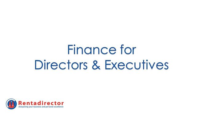 Finance for Directors and Executives