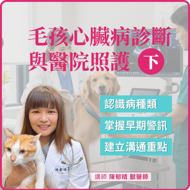 2/26(五) 19:00 毛孩心臟病診斷與醫院照護(下)