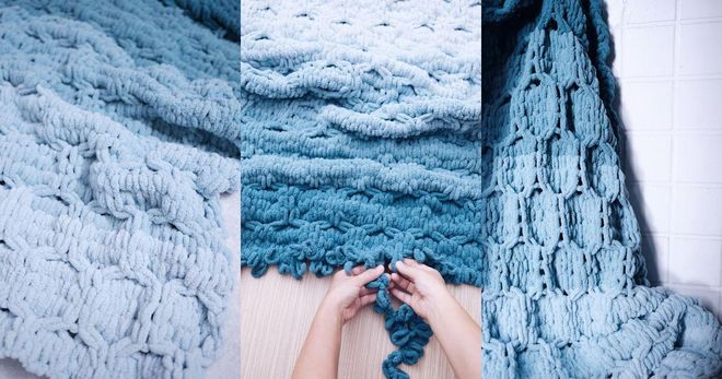 套圈圈_蜂巢格蓋毯