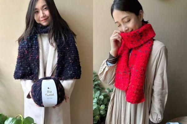 isk-010 ふわふわ的超柔軟鉤針(棒針)圍巾|超值影音材料包