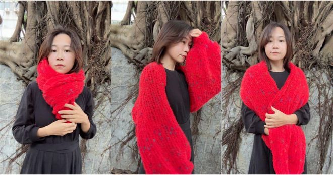 Sweater Scarf 圍巾罩衫