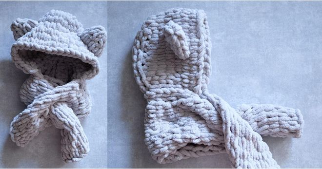 套圈圈_動物連帽圍巾