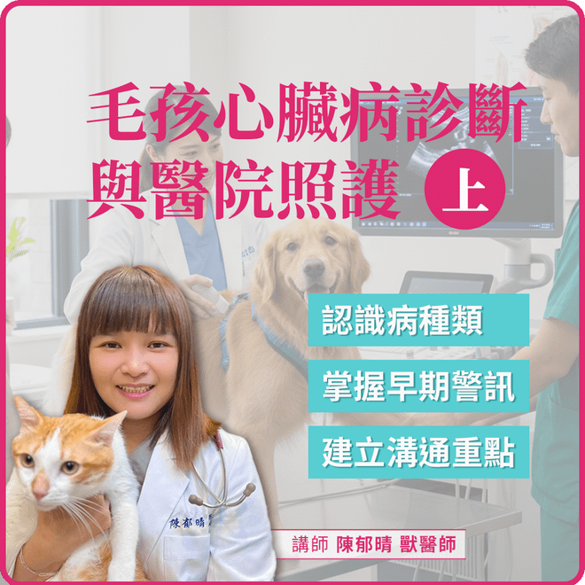 1/23(五) 19:00 毛孩心臟病診斷與醫院照護(上)