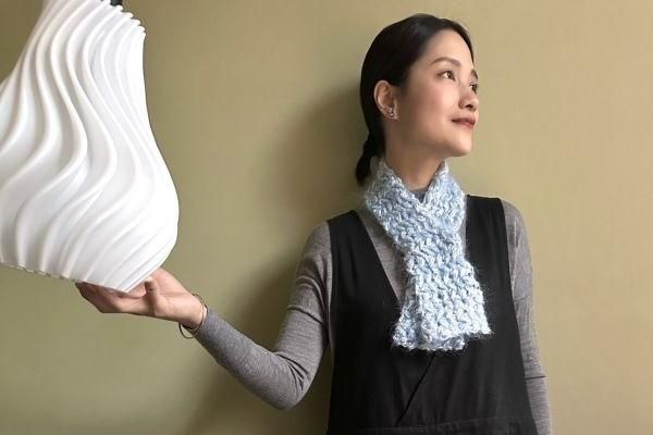 isk-009 かぎ針編む 雪のスヌード 雪花短圍巾｜超值影音材料包