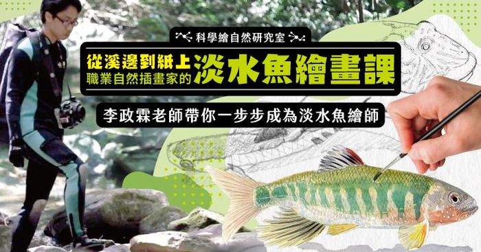 從溪邊到紙上──職業自然插畫家的淡水魚繪畫課