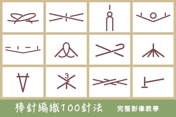 早鳥限量!【棒針編織100針法】完整影像教學字典 - 次早鳥限量!【棒針編織100針法】純影像版