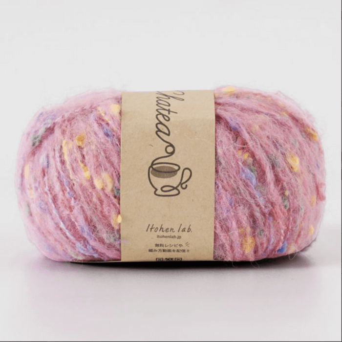 isk-037 繽紛樂園|棒針連帽式圍巾|超值影音材料包 - 04 粉紅棉花糖