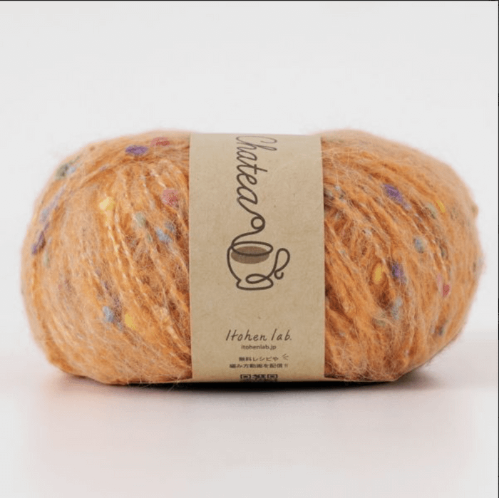 isk-037 繽紛樂園|棒針連帽式圍巾|超值影音材料包 - 07 橙香爆米花