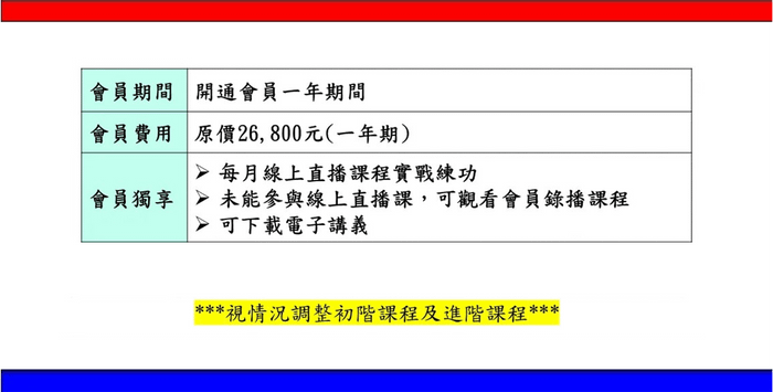 2024.09~2025.08 會員學習優惠方案