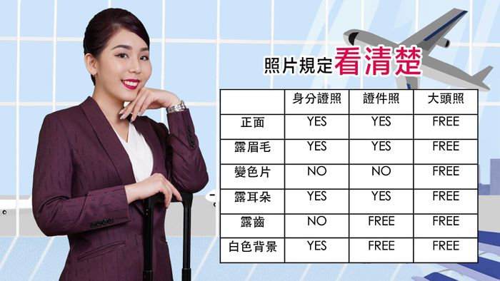 航空應考大頭照範例