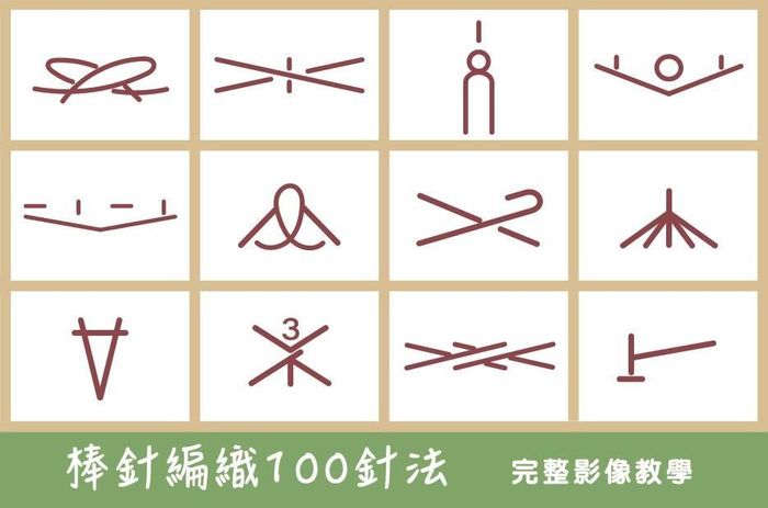 《棒針編織100針法影音字典》終於問世