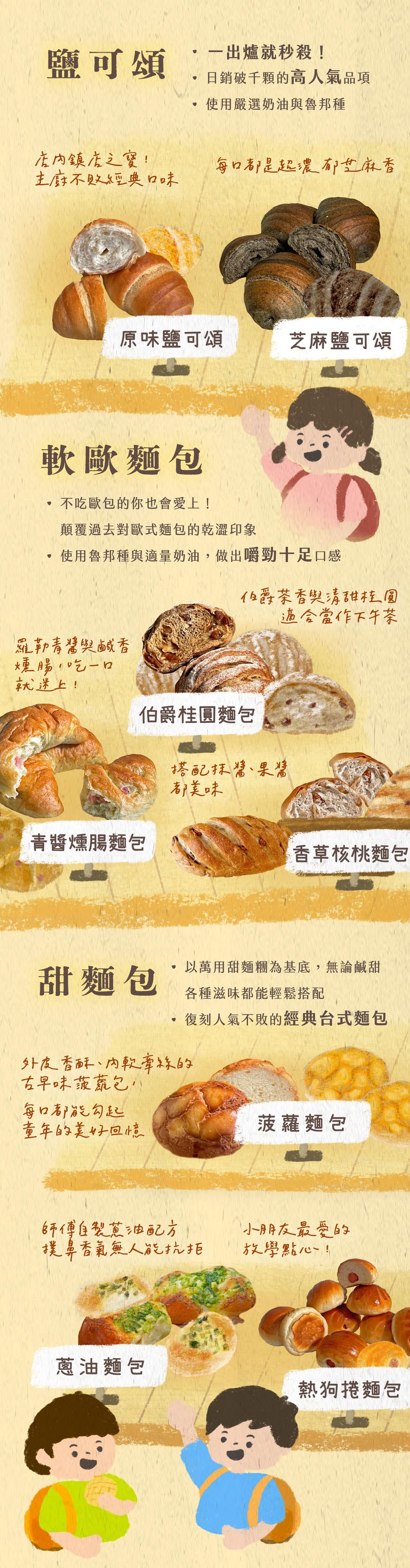 鹽可頌軟歐甜麵包