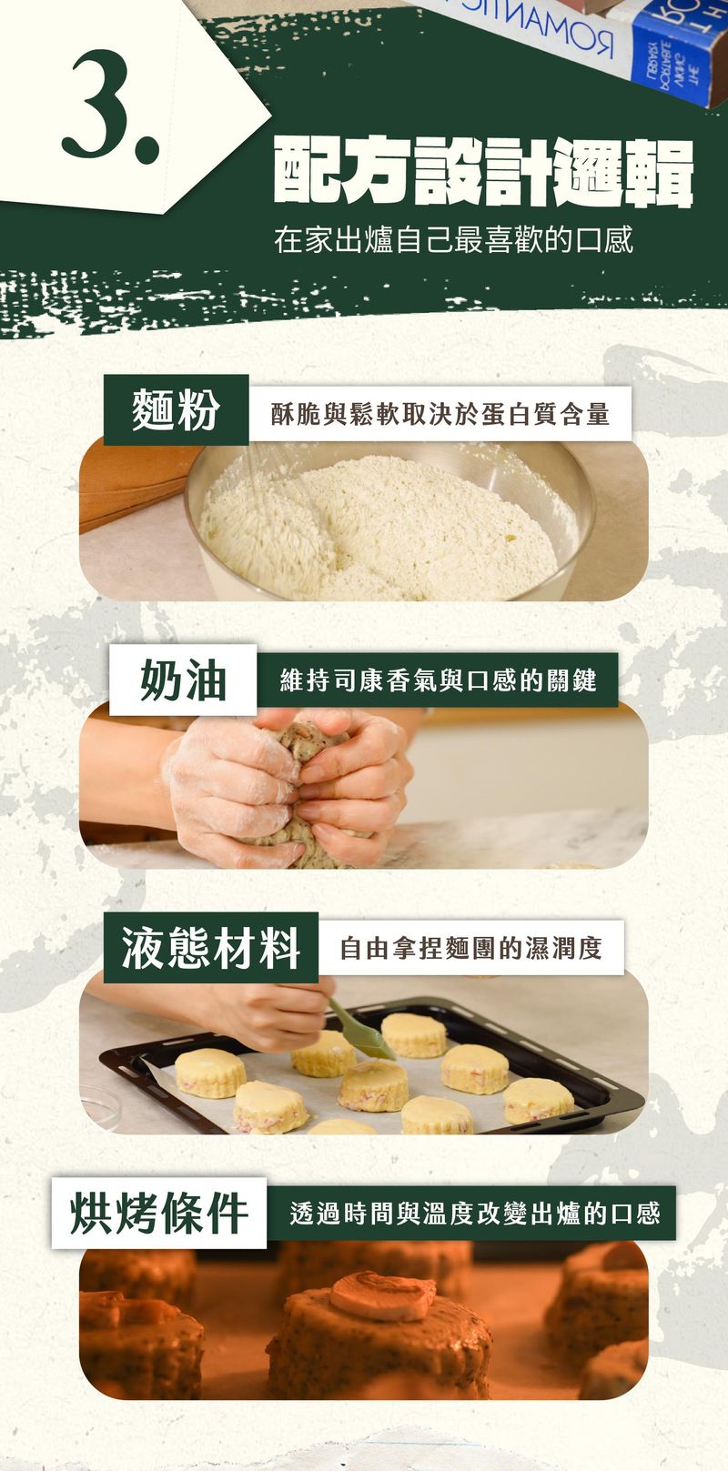 打造職人司康的關鍵3:配方設計邏輯